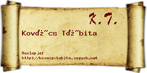 Kovács Tábita névjegykártya